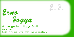 erno hogya business card