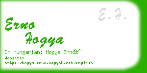 erno hogya business card